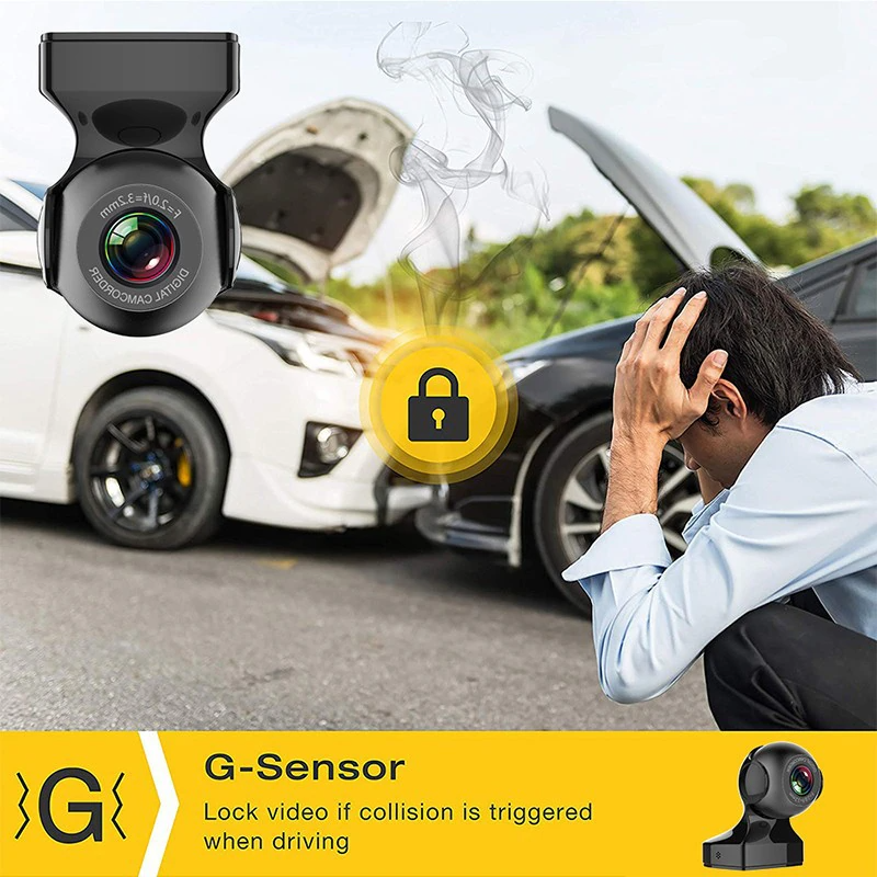 170° HD WiFi Dash Cam with G-Sensor