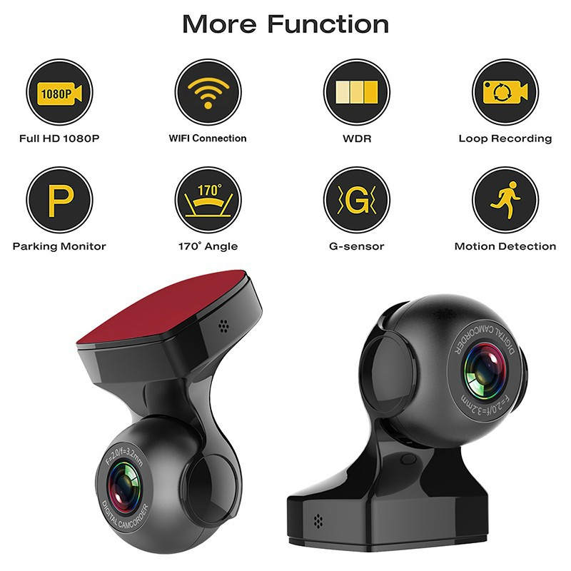 170° HD WiFi Dash Cam with G-Sensor