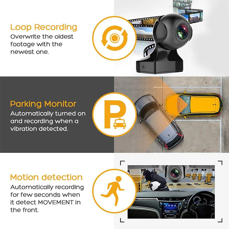 170° HD WiFi Dash Cam with G-Sensor