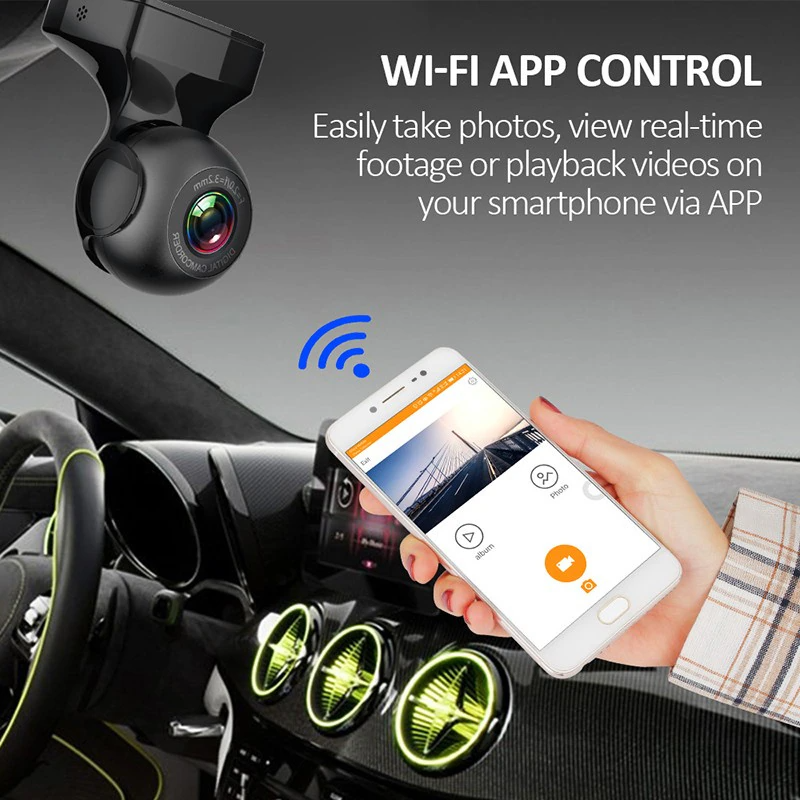 170° HD WiFi Dash Cam with G-Sensor